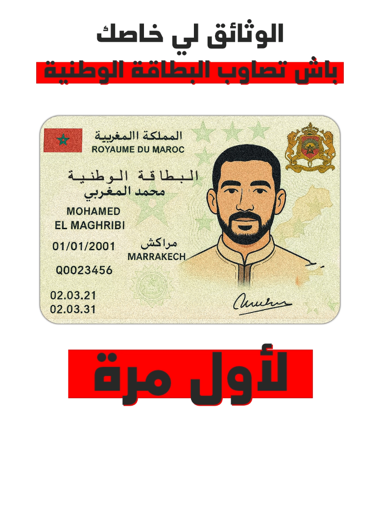 الوثائق لي خاصك باش تصاوب البطاقة الوطنية لأول مرة ؟ #البطاقة_الوطنية #CNIE #وثائق #وثائق_المغرب #شهادة_السكنى  بلان 