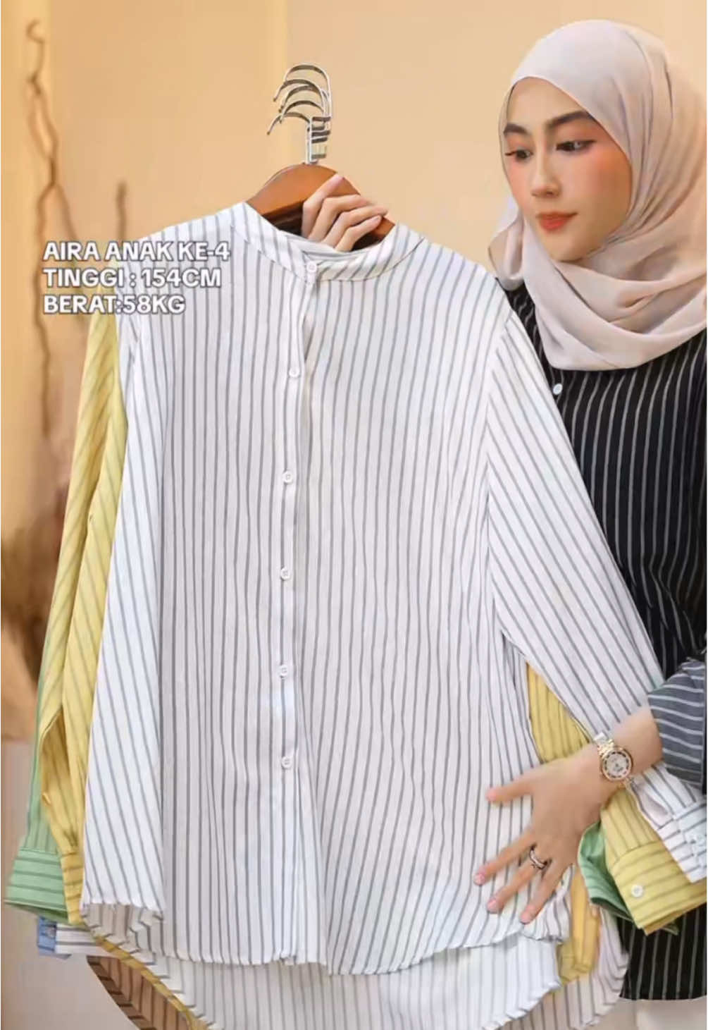 Pandaeyes Kemeja Jalur #kemejawanita  #kemejacantik 