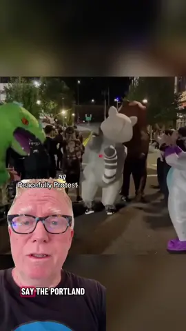 #creatorsearchinsights Portlandprotesterswearinginflatablecostumesisthenewwaytopeacefullymarch.#news#ice#protest#police