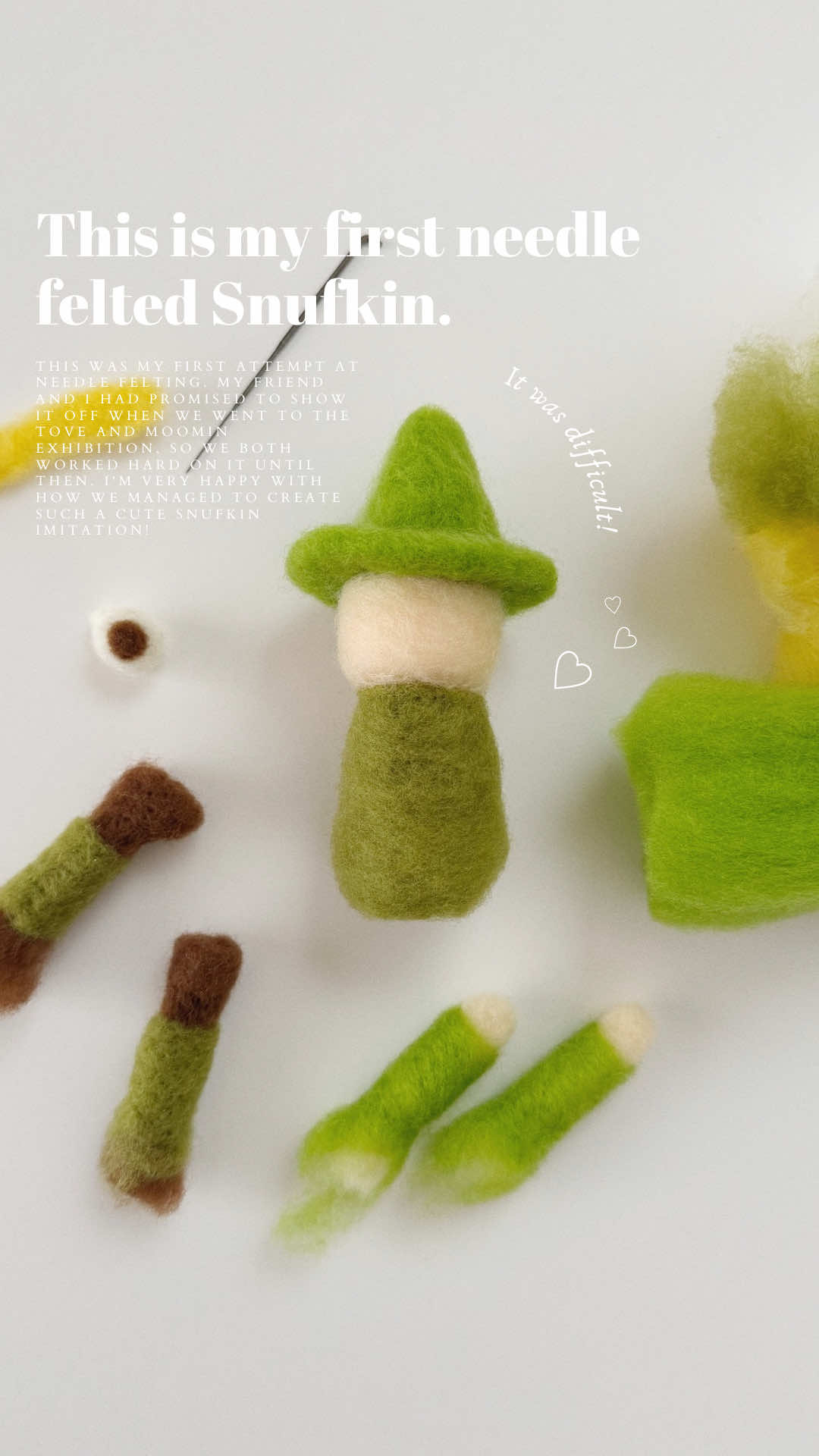 ____________________ . . トーべとムーミン展に合わせて 友達とお互い初めてのニードルフェルトで スナフキンを作ってみました🪡 . トーべとムーミン展のコラボカフェで お互い作ったスナフキンのお披露目を✨ . それぞれ個性が出ててどっちも可愛い♡ . 色んなシリーズがあるみたいだから また他のキャラも挑戦してみたいな♡ . . #ニードルフェルト #トーべとムーミン展 #ムーミン #スナフキン