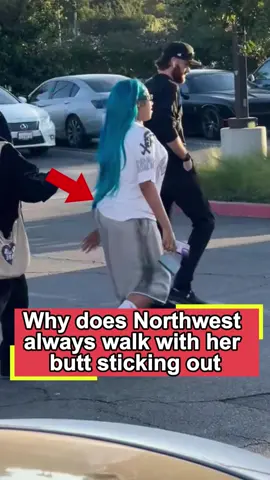 Why does Northwest always walk with her butt sticking out? 3 details explain everything.#northwest #kimkardashian#fyp #celebrity #usa  