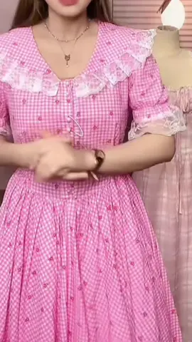 CHICMORE Gaun Lengan Pendek puff dengan motif kotak-kotak#premium #racuntiktok #rekomendasi #outfit #OOTD #premiumquality #dresskekinian #gaunkondangan #midi #mididress #gaunkondangan #lenganpendek 
