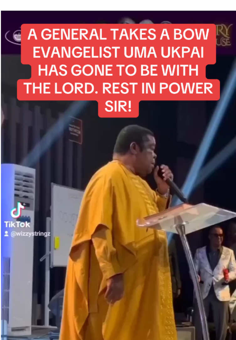 A GENERAL TAKES A BOW! EVANGELIST UMA UKPAI HAS GONE TO BE WITH THE LORD. REST IN POWER SIR! #umaukpai #RIP #80 