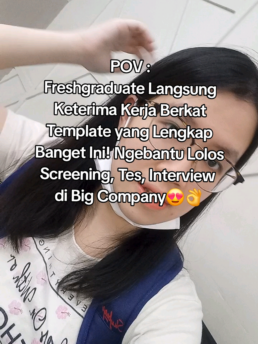 Freshgraduate Pengen Cepet Dapet Kerja? Pakai Template Ini Auto Lolos Screening, Tes, dan Interview di Big Company!😍👌 #freshgraduate #freshgraduates #jobseeker #jobseekers #jobseekertips 