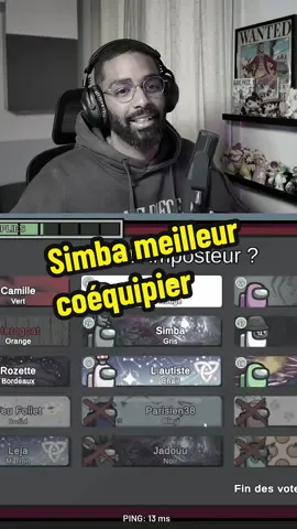 Simba est officiellement le meilleur coéquipier dans Among Us … enfin quand on est imposteur 😈😈😈 #amongusfr #AmongUs #jeuxvideos 