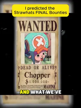 P1 I predicted the Strawhats FINAL Bounties #onepiece #luffy #strawhats #fyp #viral