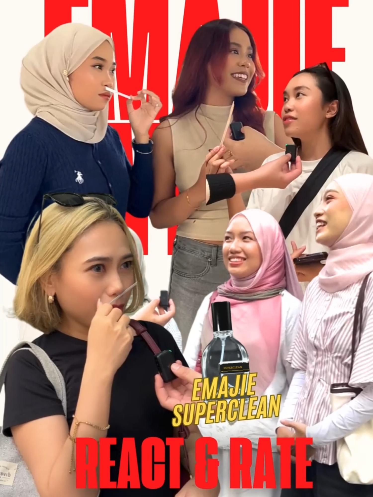 Voxpop minggu ini kita test 'React & Rate' gadis gadis tentang Emajie Superclean! #emajieperfume #perfumetiktok #emajieofficial #malaysia #fragrance #fragrancetiktok #beauty #viral #fy #fyp #launching