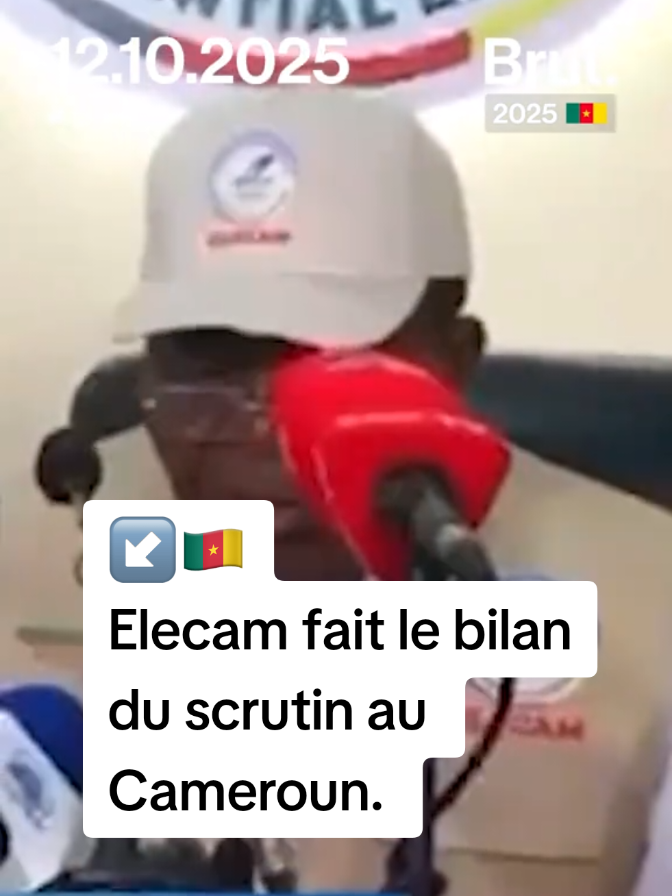 🇨🇲 Au Cameroun, plus de 8 millions d’électeurs étaient attendus pour l’élection présidentielle. Elecam, l'organisme chargé des élections, a tenu à rappeler que 