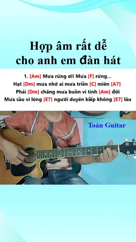 Phối hợp âm rất dễ đàn hát Guitar Bolero cho anh em mới tự học Guitar đệm hát #toanguitar #tuhocguitar #guitardemhat #huongdanguitar #guitar 