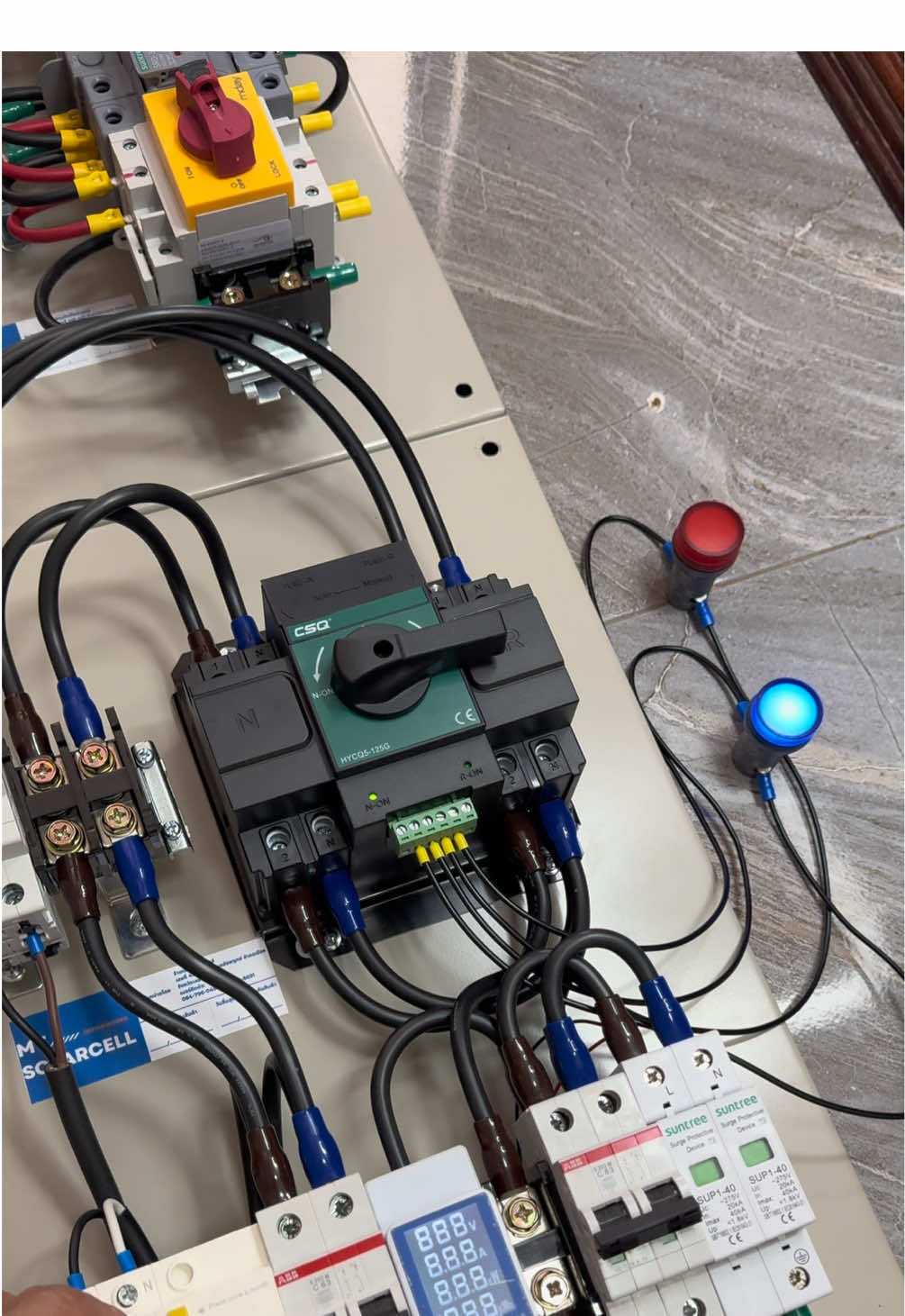 Auto Transfer Switch. (สลับแหล่งจ่ายอัตโนมัติ) 125A/2P #ATS #CSQ #งานตู้ไฟ #DIY #คุณภาพดี 