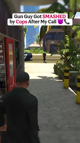 Gun guy got smashed by cops in GTA V 😂 #gtaviral #gtaonline #gta5online #gtacars #gta5 