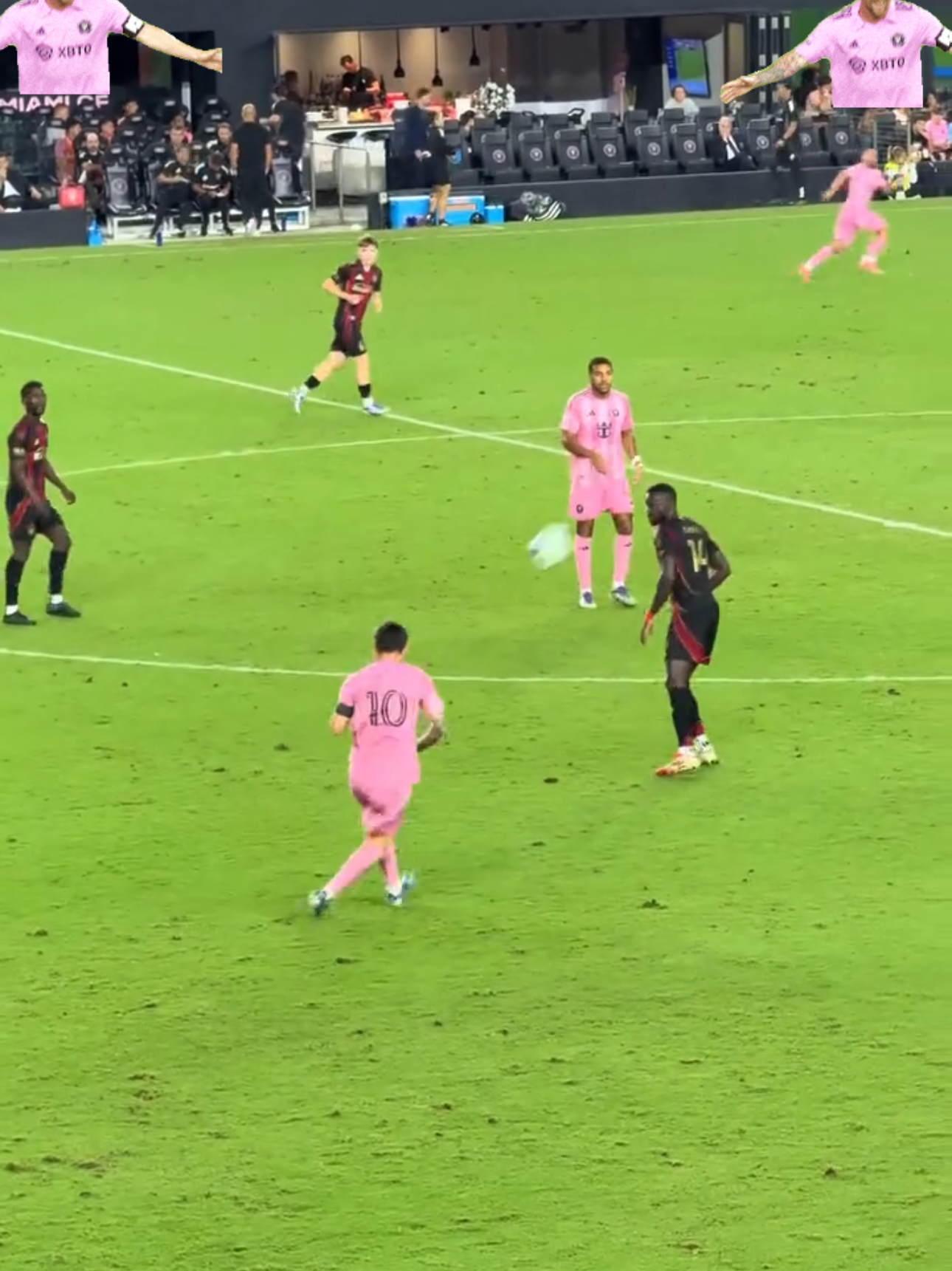 #Messi Insane Long Assist Vs Atalanta United to Jordi Alba #InterMiami #LeoMessi #MLS #Goat 