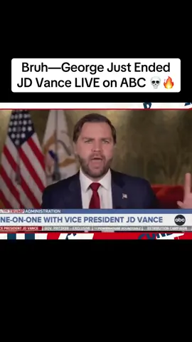 Bruh—George Just Ended JD Vance LIVE on ABC 💀🔥  #new #reaction #breakingnews #news 