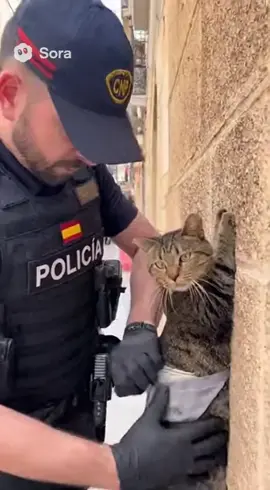 A los gatos se les va de las manos🫣 #policIA #gato #Humor 