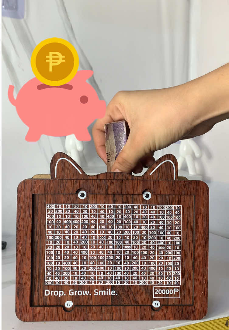 Cute na wooden alkansya reusable wooden handmade