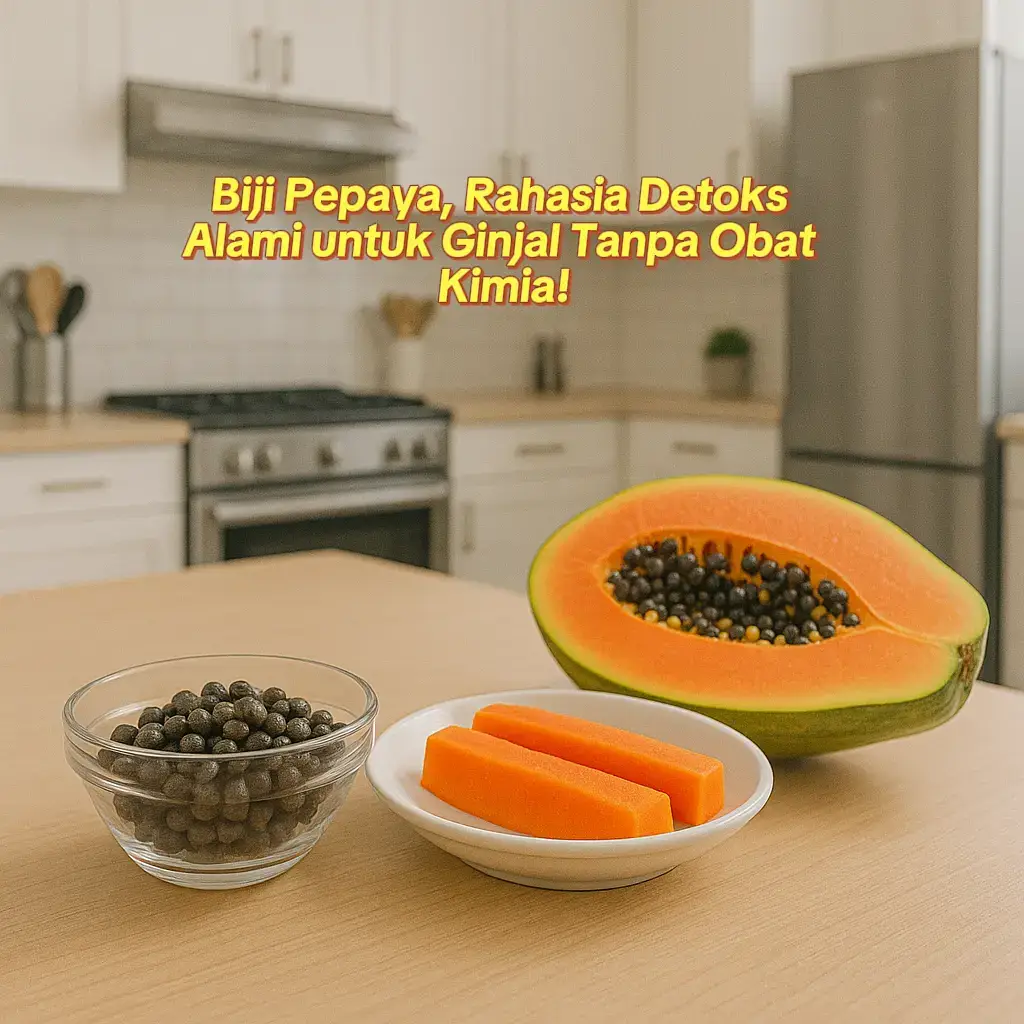 🥄 Biji Pepaya: Kecil Tapi Kuat Bersihkan Racun di Ginjal! 💧 Jangan dibuang ya! Ternyata biji pepaya punya senyawa aktif yang bantu detoks alami ginjal dan melindungi dari kerusakan akibat racun. 💡 Kandungan penting biji pepaya:  • Flavonoid & alkaloid: bantu memperbaiki jaringan ginjal yang rusak  • Papain & phenolic compounds: bantu proses detoksifikasi racun dan logam berat  • Antioksidan tinggi: melindungi sel ginjal dari stres oksidatif 🧠 Manfaat utama untuk ginjal: ✅ Bantu bersihkan ginjal dari racun dan sisa metabolisme ✅ Cegah peradangan dan infeksi saluran kemih ✅ Jaga fungsi filtrasi ginjal tetap optimal 📚 Sumber kredibel:  • Journal of Medicinal Food (2012) — biji pepaya terbukti memiliki efek nephroprotective (pelindung ginjal) karena aktivitas antioksidan dan antiinflamasi.  • National Library of Medicine (NIH) — senyawa fenolik dan flavonoid dalam biji pepaya berperan penting dalam melindungi organ vital seperti hati dan ginjal. 👉 Cara konsumsi alami: Keringkan biji pepaya, tumbuk halus, seduh ½ sendok teh dengan air hangat. Minum 2–3 kali seminggu. Jangan berlebihan karena efeknya kuat. Ginjal bersih, badan ringan, racun keluar alami 💦✨ #ginjal #gagalginjal #pepaya