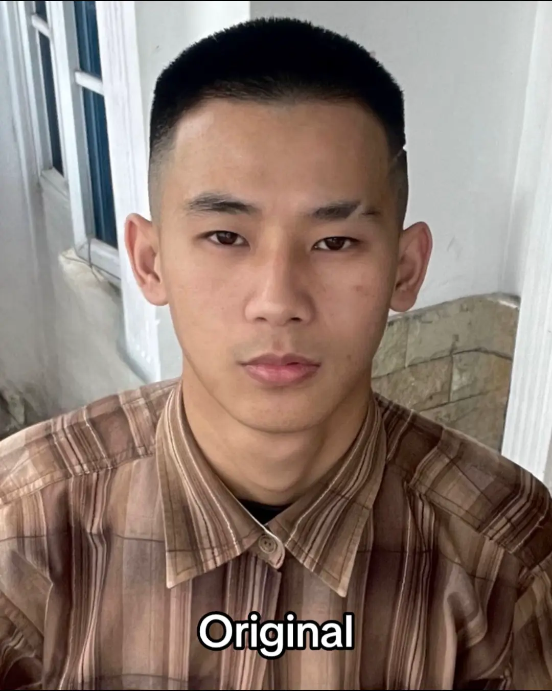 AI made me look so fresh🥲 #AI #hairstyle #haircut #gimini #buzzcut 