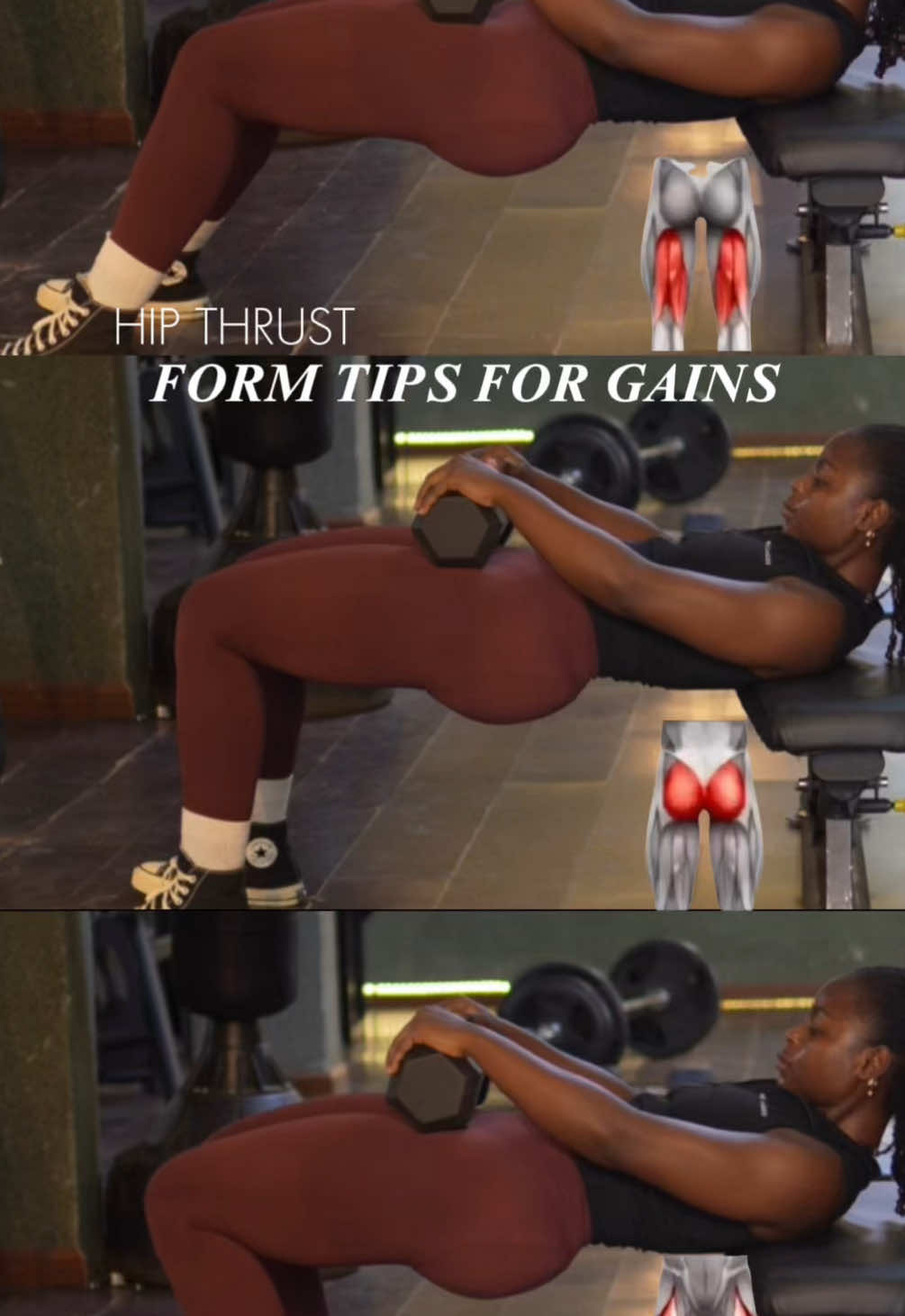 You're not seeing results because your form is shit and you're not doing anything about it. But this is why I'm here. Watch this, fix your form, and send it to that friend with shitty form too because l'm tired of seeing you all hurt your knees, backs, and still make zero gains. Signed, Lolade. Disrespectfully.     #formtipsforbeginners #gymbeginner #hipthrust #glute #legwork 