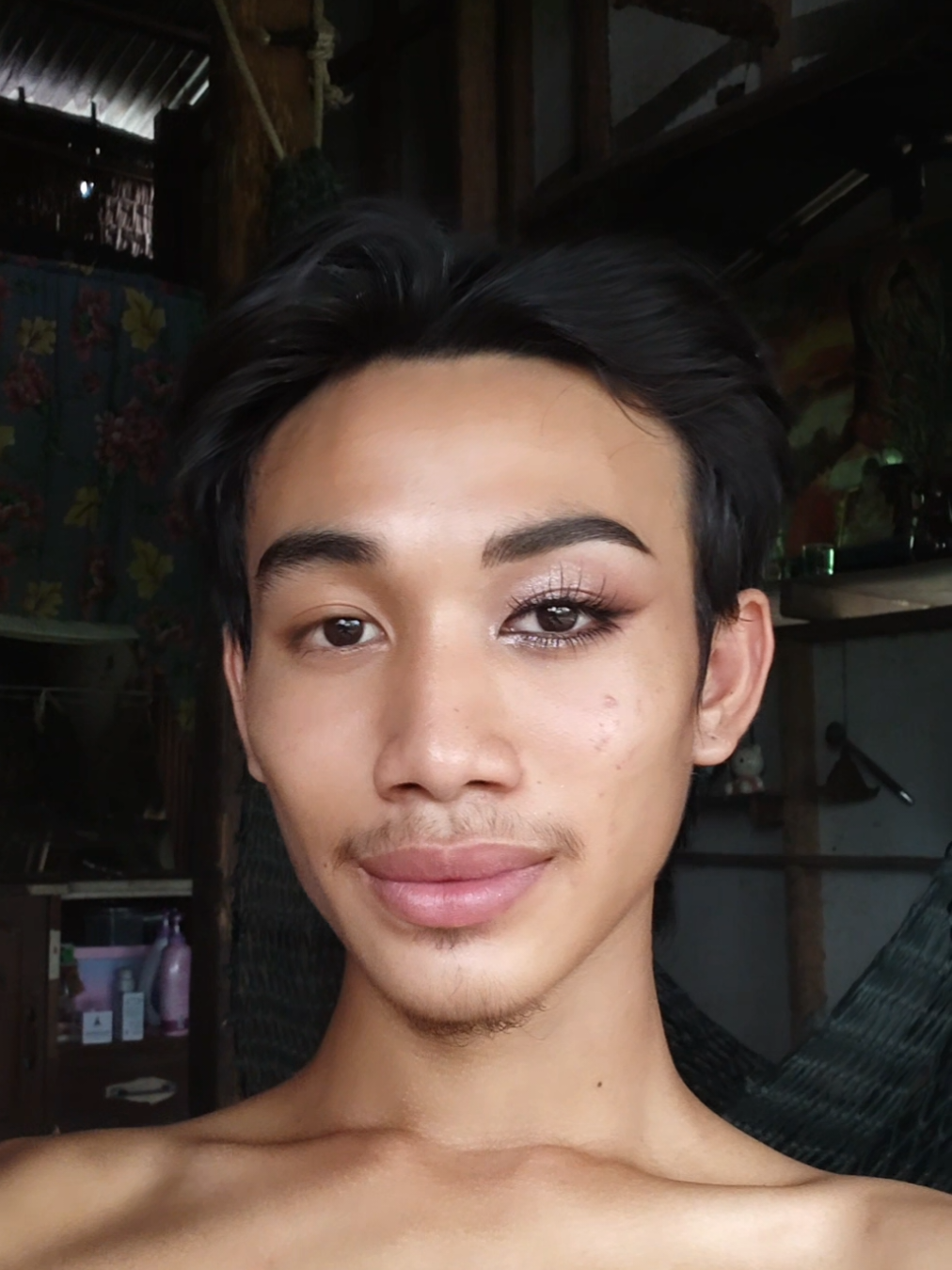 Slayyyyy eye look:)😖🤎#makeup #fyp #foryou #tiktokmyanmar 