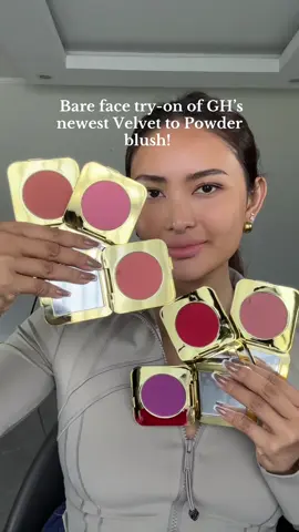 Bareface try-on before we hit the gym! Swatches of @Glam Hour ‘s velvet to powder blush, the ARTISTE ROUGE. Let’s talk about the formula next? ⏳