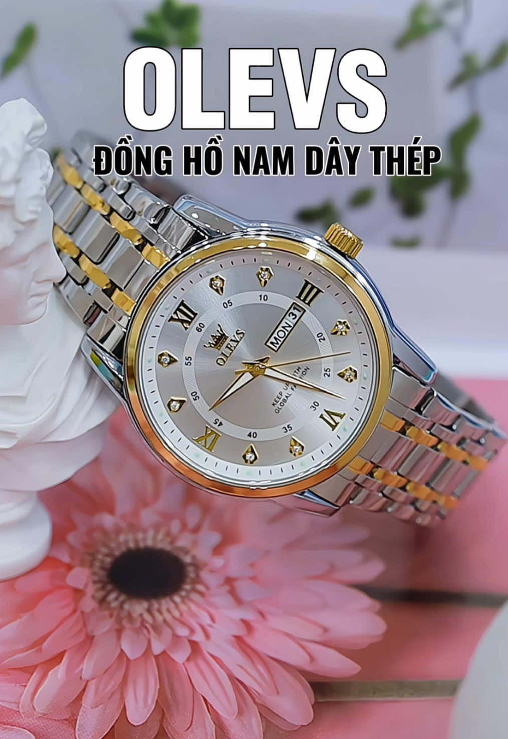 Đồng hồ nam dây thép Olves #donghonam#olevs#watch24h #sale  