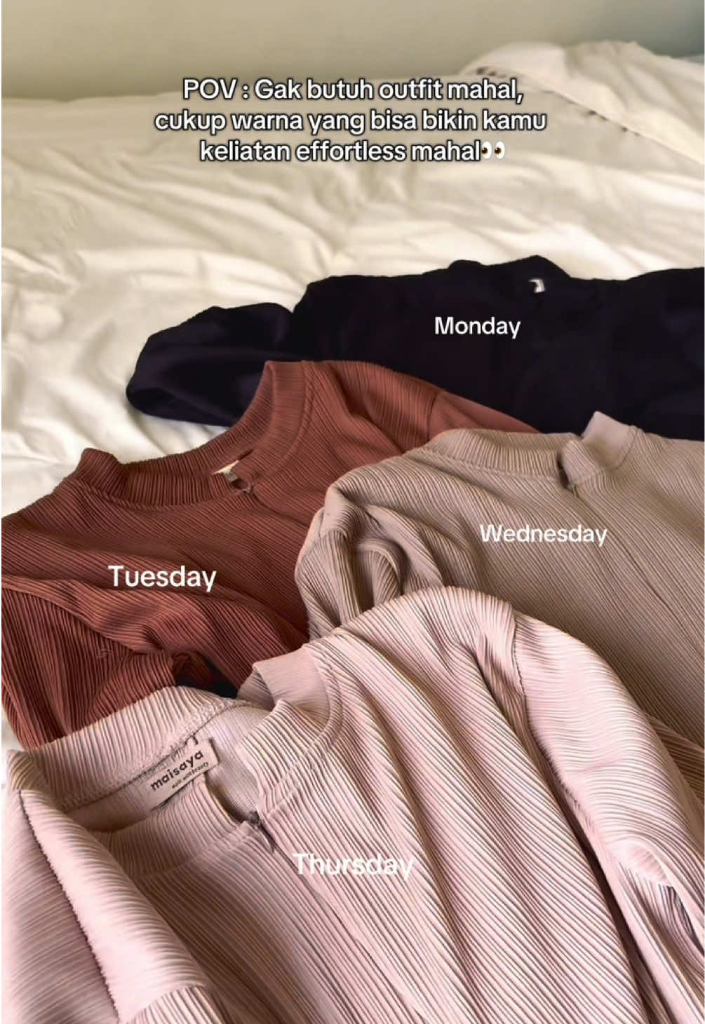 Warna mana yang paling vibes kamu banget? 🌷🤍 #dailyoutfit #ootdfashion #bajumuslimwanita 