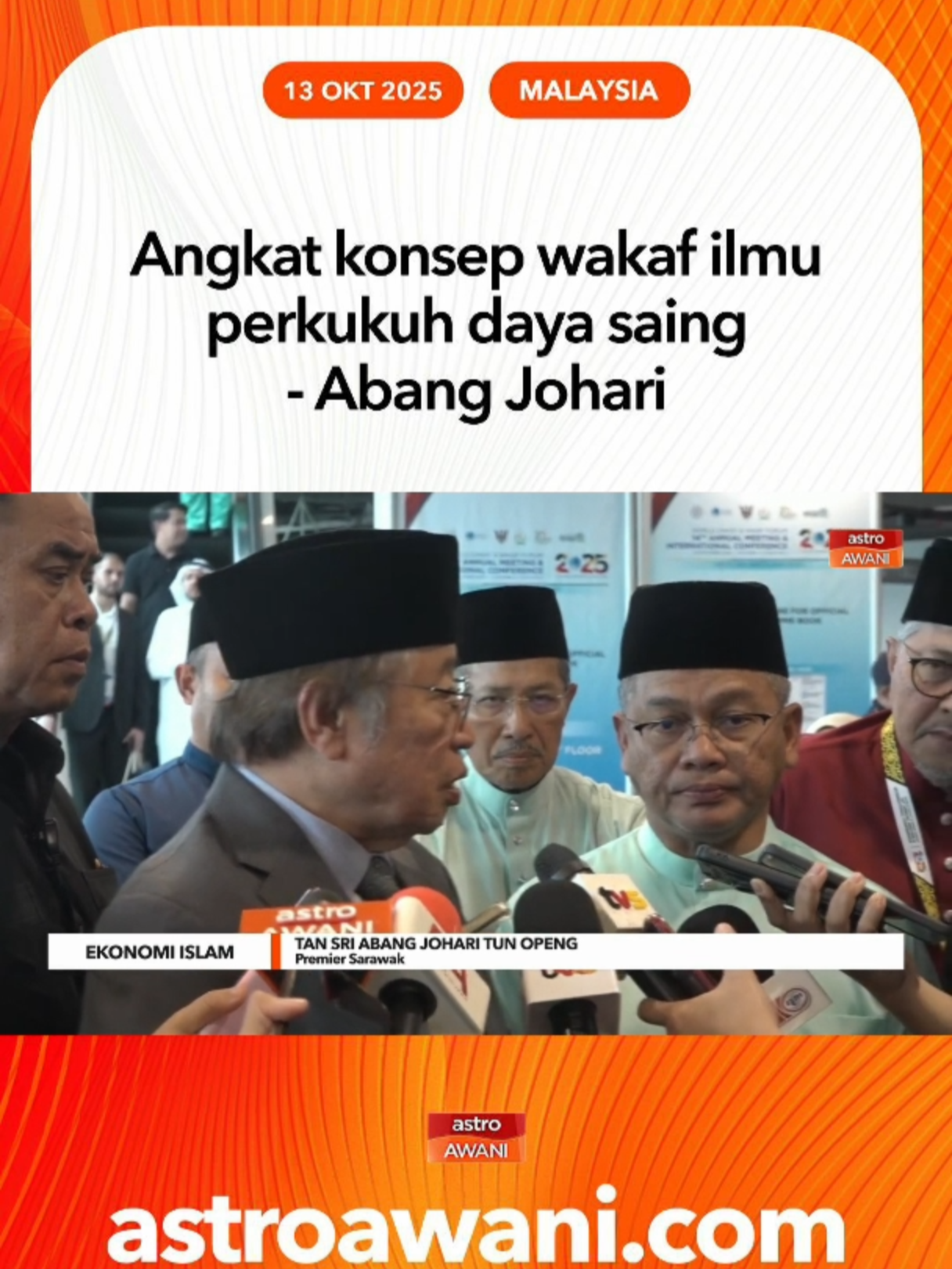 Masyarakat Islam disaran mengangkat konsep wakaf kepada wakaf ilmu bagi memperkukuh daya saing umat dalam menghadapi perubahan landskap ekonomi global yang dipacu teknologi digital. #AWANInews