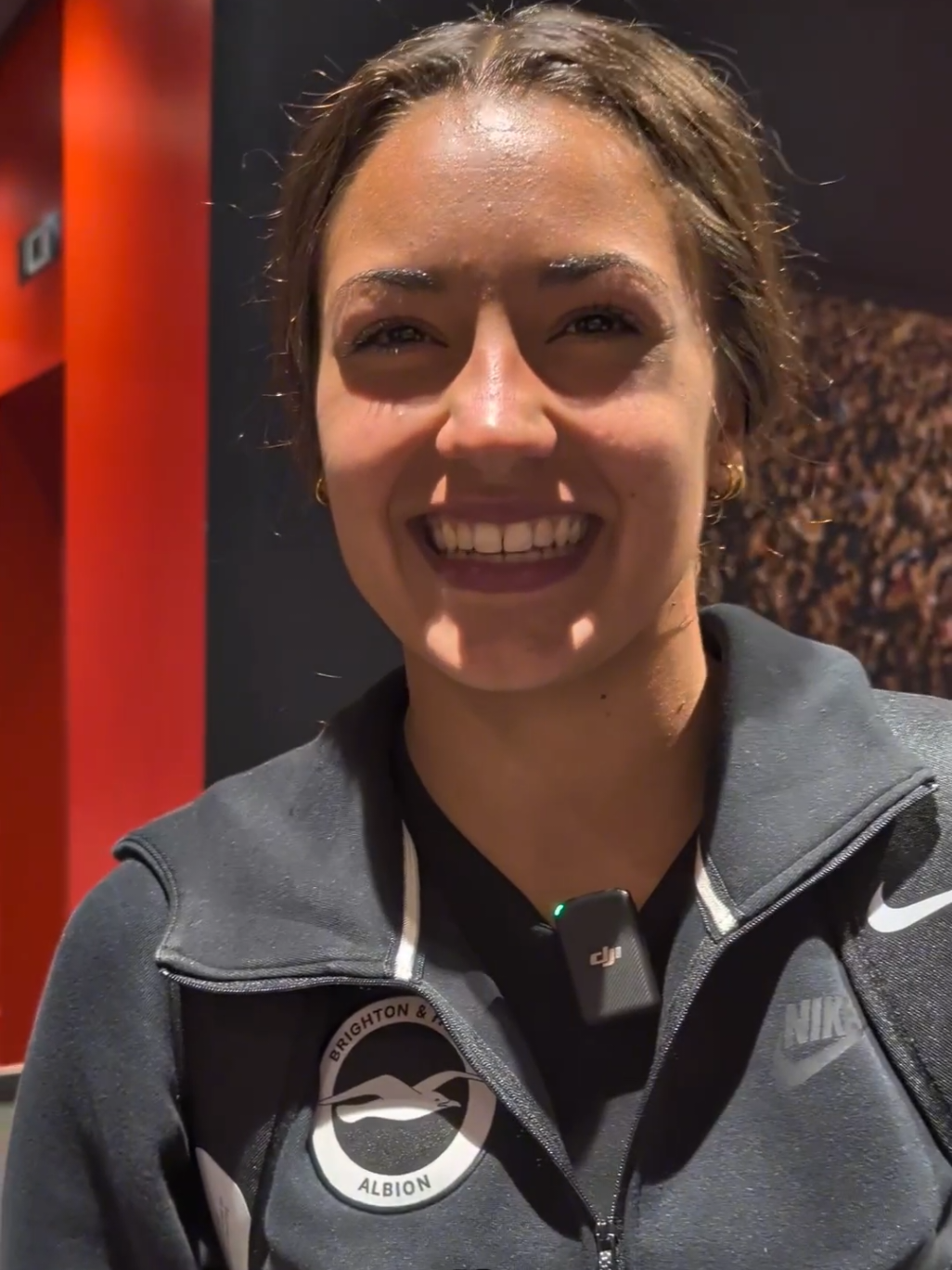 Great to speak to Brighton player Carla Camacho. 🤗 #wsl #WomensFootball #woso  @BHAFC Women  @Carla Camacho 