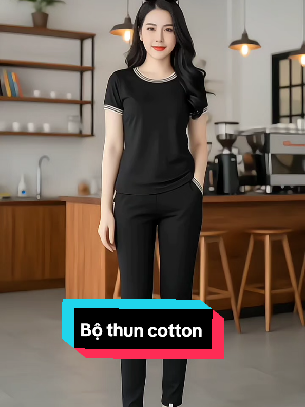 Bộ thun cotton áo cộc quần dài size 40-80kg #fyp #xuhuong #dobo #setboxinh #dobonu 
