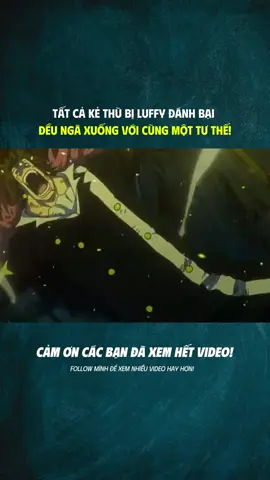 CÀNG NGHĨ CÀNG RÙNG MÌNH! 😨 TẤT CẢ KẺ THÙ BỊ LUFFY ĐÁNH BẠI ĐỀU NGÃ XUỐNG VỚI CÙNG MỘT TƯ THẾ! #reviewphim #vuahaitac #hoathinh #xuhuong #anime 
