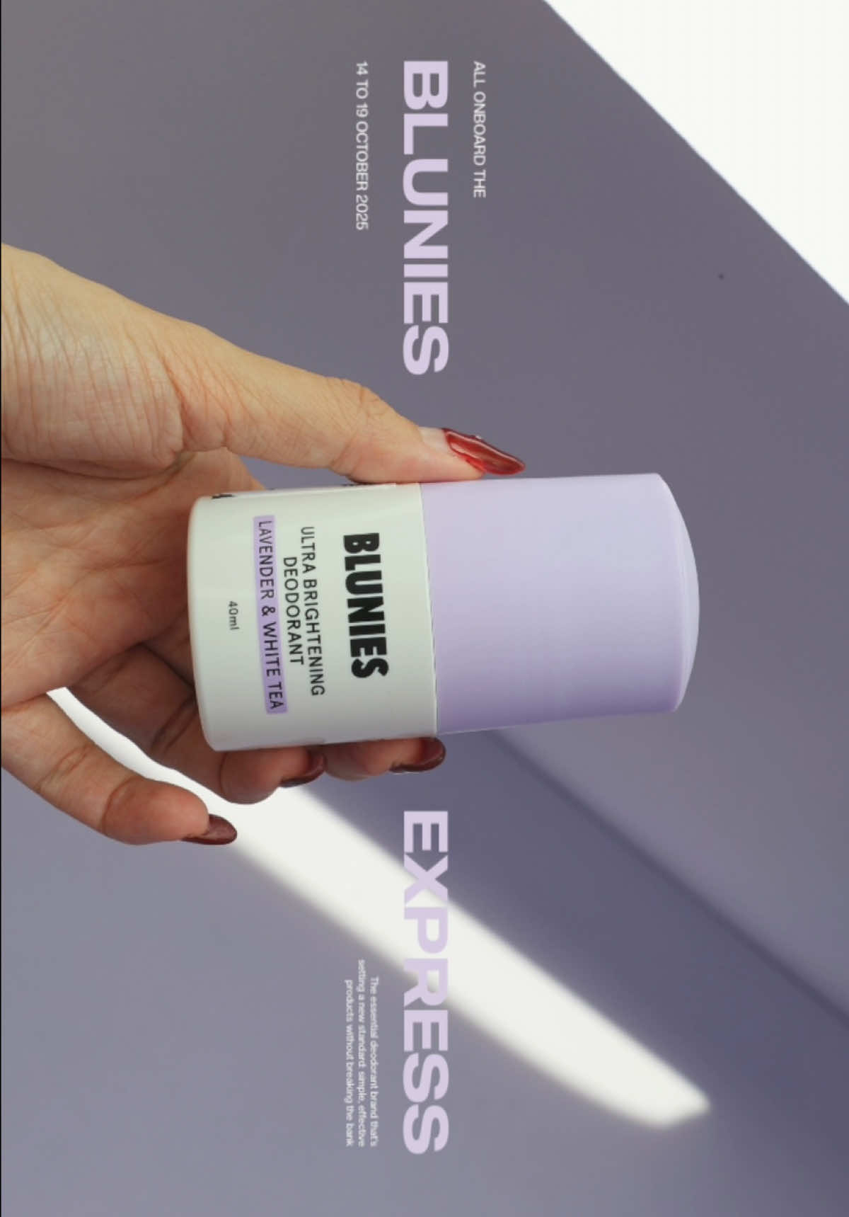 get in losers — it’s the first @Blunies Express pop up 💜  14 to 19 October 2025, Bugis Junction L1 ( Expect complimentary gifts, photo ops, and discover the cutest deodorants irl! ) 💡 #blunies #sg #mrt #popup #cute 