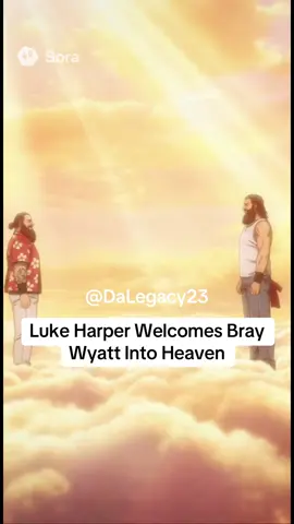 Luke Harper welcomes Bray Wyatt into Heaven 🙏🏽 #WWE #fyp #sora #wrestling #anime 