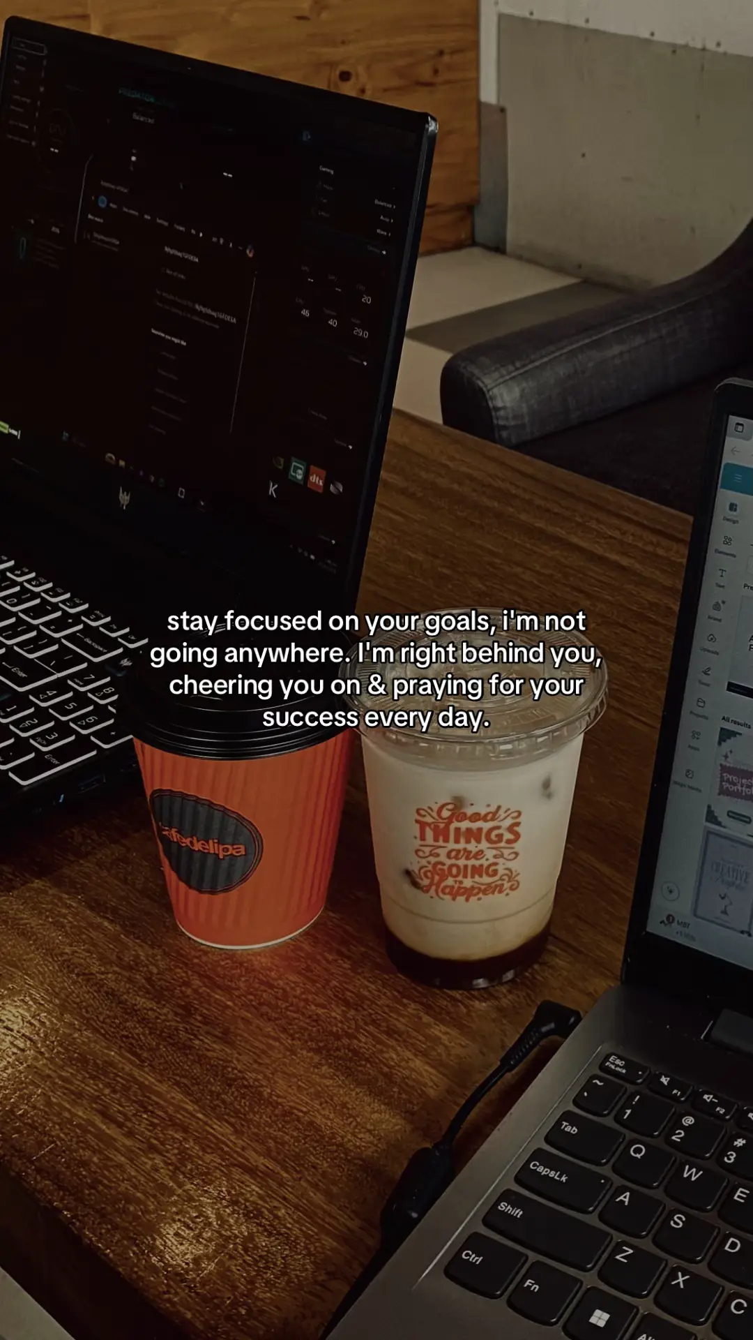 You don’t have to prioritize me all the time, we both have dreams to chase. Just know that no matter how busy life gets, I’ll always be right here, standing behind you, cheering you on. I hope one day we’ll both reach the dreams we’ve always talked about, together.💗