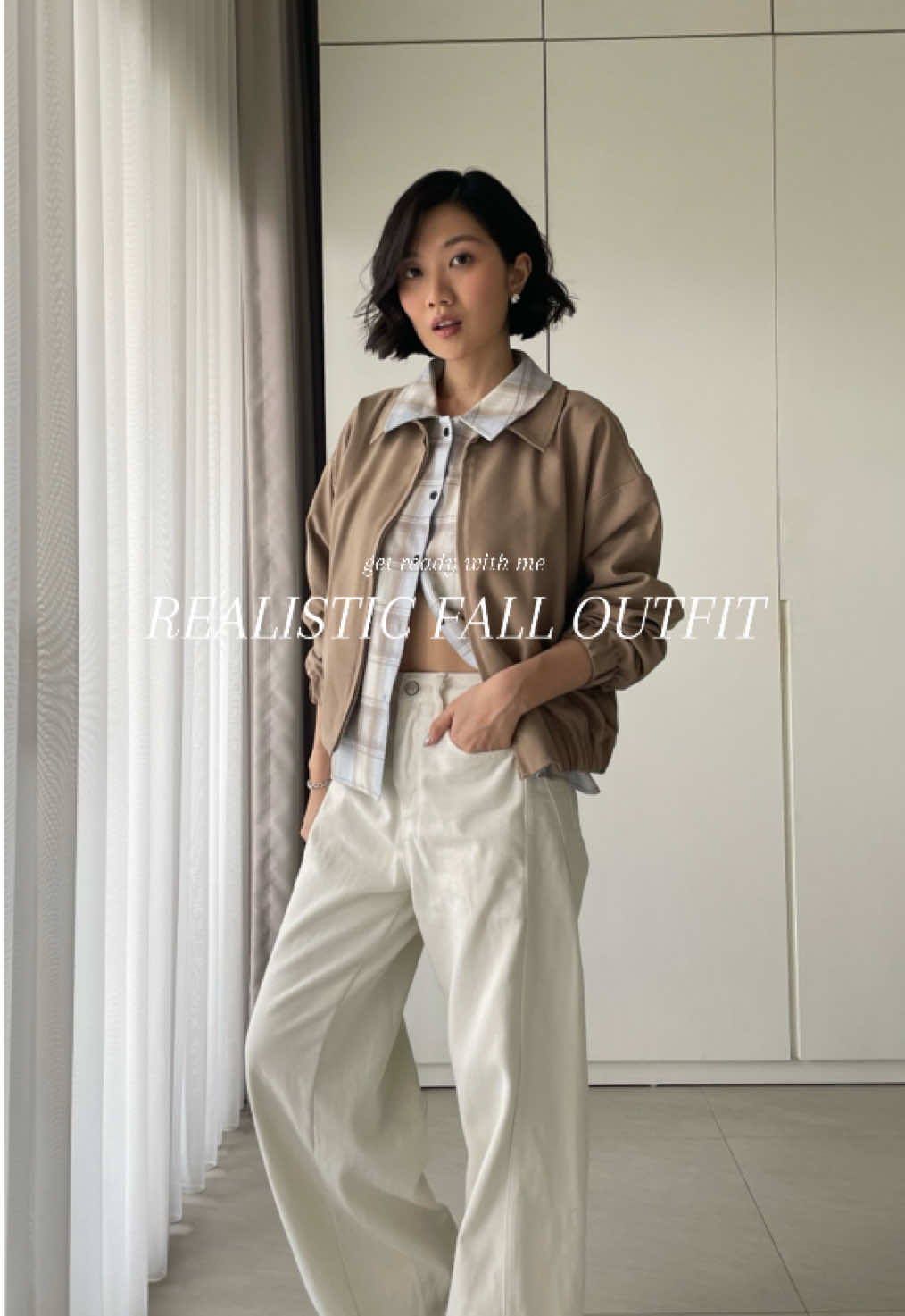 Would you wear it? Plaid and warm tones to make you feel like it’s fall — @Shop at Velvet 🍂🤎  Shirt: Seine Shirt Jacket: Shell Jacket Khaki                     #fallfashion #falloutfit #realisticoutfits #falltrend #fallfashiontrends plaidshirt plaid fallourfits trenchcoat buttondown flanelshirt shirt cropshirt plaidskirt autumnfashion transitionalfit transitionfashion style ootd grwm gdwm getdressed falllook bomberjacket