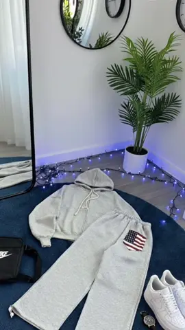 Sét in họa tiết cờ Mỹ 59 chất nỉ 2Da không bai nhão, không xù, from boxy rộng.#setdo#aodunhiet #aosweater #aokhoaczip #outfit247 