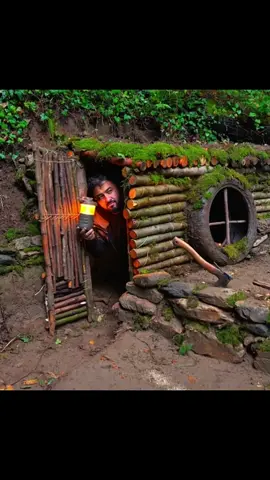 Bushcraft Shelter Camping. Building a Secret Log Cabin Underground. WARM Dugout, Survival#underground #survival #forest #shelter #build 
