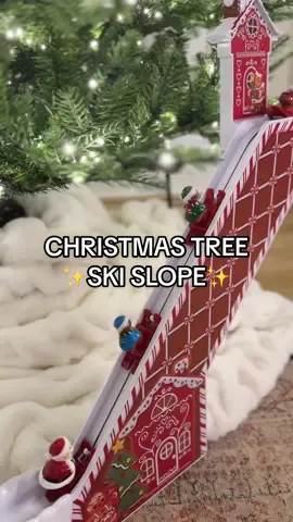 This ✨musical gingerbread ski slope✨ is truly even more magical in person! A collectible our kids (& one day grandkids) will remember!🎅🏻⛷️ **Linked in my Amazon Storefront (in my bio) under “Cozy Christmas”  #christmasfind #christmastree #homedepotchristmastree #nostalgicchristmas #amazonfind 
