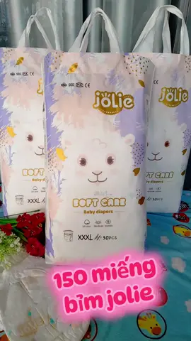 Trả lời @kimhoangw  combo 150 miếng bỉm jolie thấm hút tốt mềm mại chống hăm chống tràn#xuhuong #tresosinh #bimquanchobe #bimchobeyeu #mebimsua @Nhi mẹ bỉm 3 con @Nhi mẹ bỉm 3 con 
