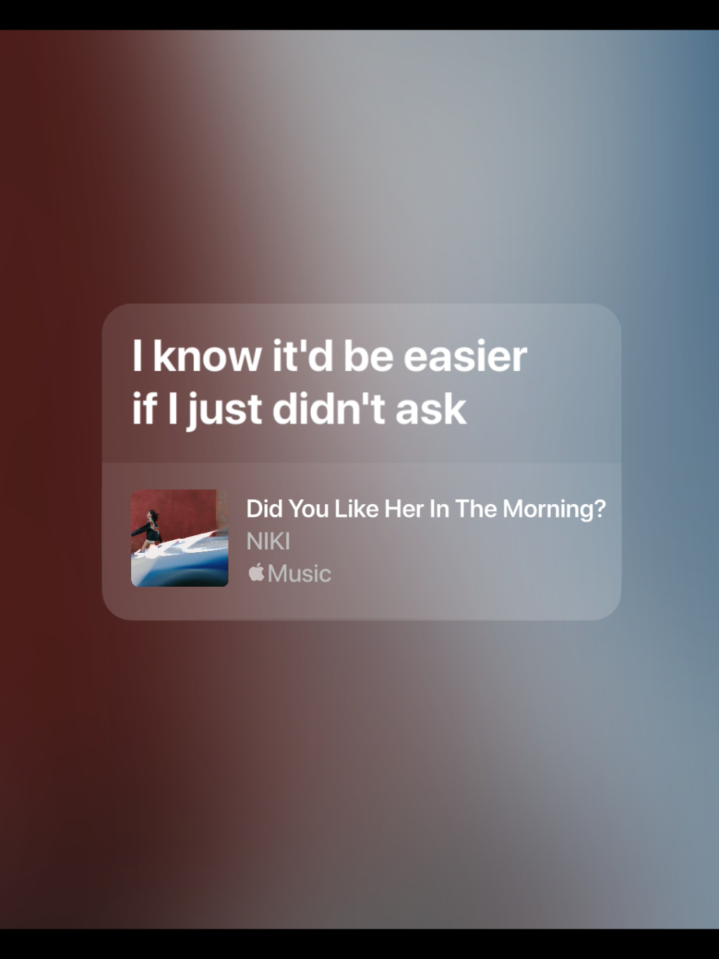 nik... #didyoulikeherinthemorning #niki #lyrics #liriklagu #foryou 
