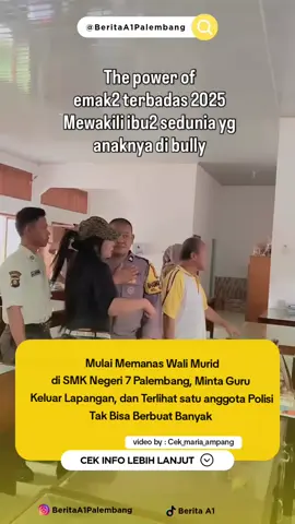 Mulai Memanas Wali Murid di SMK Negeri 7 Palembang, Minta Guru  Keluar Lapangan, dan Terlihat satu anggota Polisi Tak Bisa Berbuat Banyak #beritaa1  #guru  #palembang  #berita  #indonesia  #murid  #fyppppppppppppppppppppppp  #viral  #smk7palembang  #hermanderu 