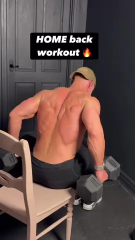 BACK DAY AT HOME 🔥 #homebackworkout #dumbbellworkout #backday #fitnessmotivation #jliebfit