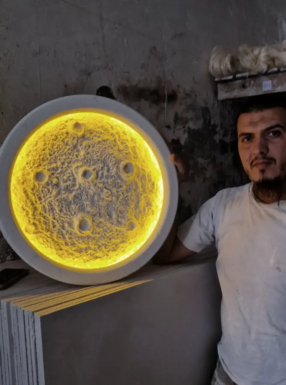 #قمر #جبص #فن #حرف #حرف_يدوية 