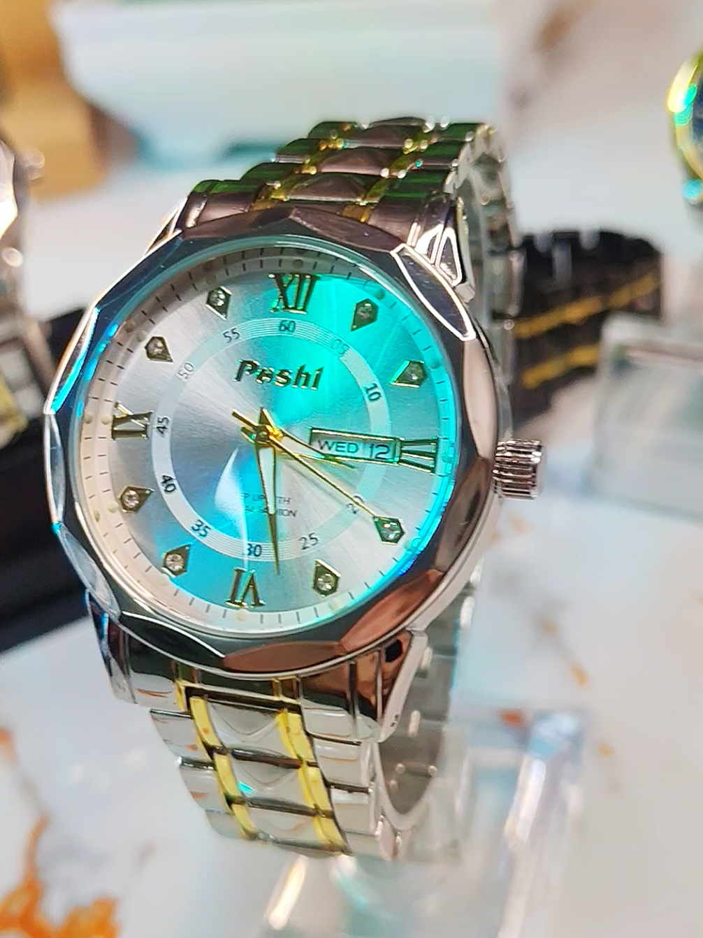 นาฬิกาหรู Poshi รูปทรง Diamond💎 ปรับวันเวลาและวันที่ได้ งานแท้กันน้ำ #นาฬิกา #นาฬิกาข้อมือ #นาฬิกาข้อมือผู้ชาย #นาฬิกาข้อมือผู้หญิง #ไอเดียแต่งตัว 