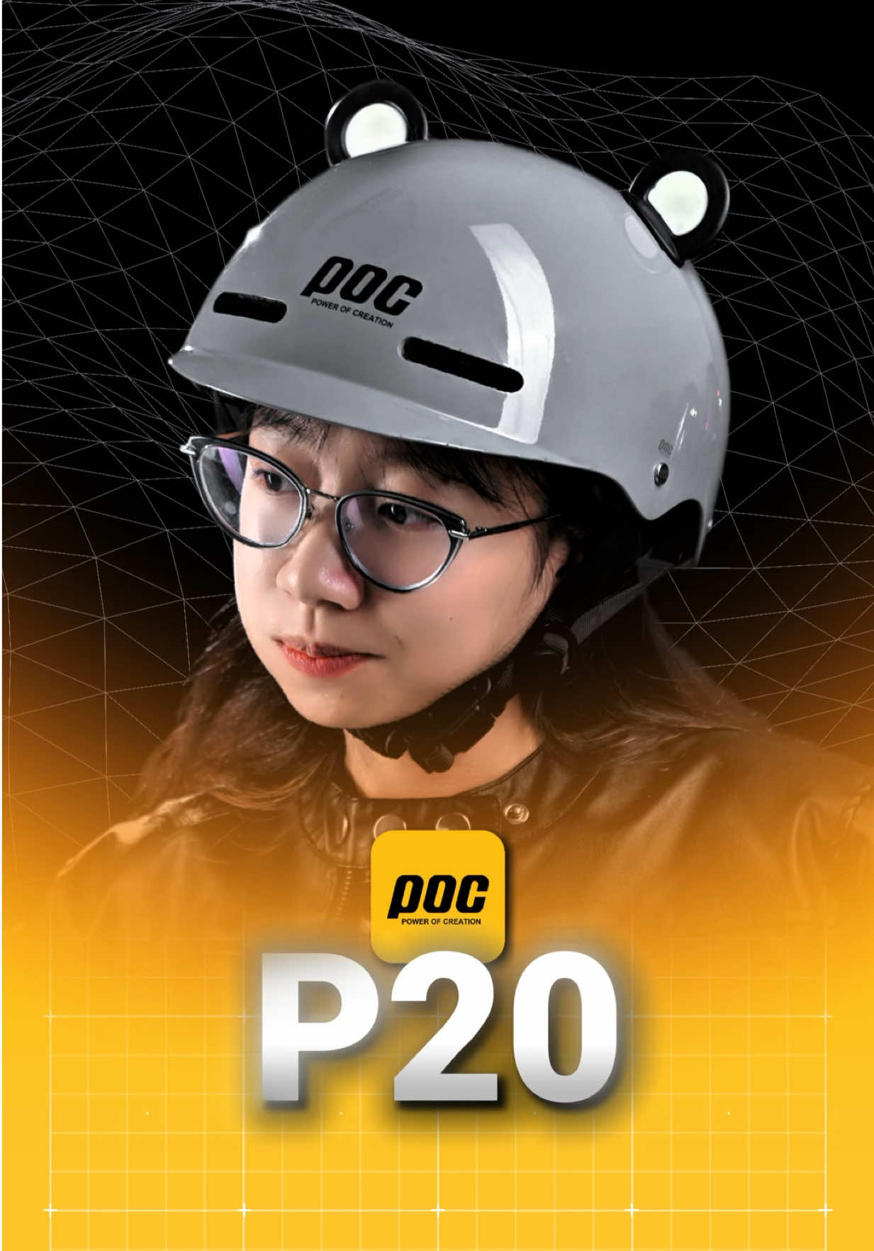 Nón bảo hiểm POC P20 xám xi măng, mix tai gấu siêu cute hột mee 🥰 #pochelmets #pocp20 #nonbaohiem  #nonxemay #mubaohiem 