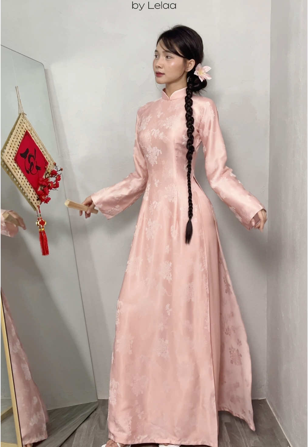Áo dài như géi 18 nhà @Áo Dài Lelaa  #nuocloc7mao #aodai #tet2026 #aodaitruyenthong 