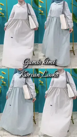 Dua warna, dua suasana 💐 Kimi hadir dengan pesona yang lembut dan manis di setiap langkahmu. Gamis secantik ini mending langsung di chek out di etalase bawah😎🥰 #GamisKimi #UpmoreOfficial #OOTDGamis #PastelSeries #HijabStyle