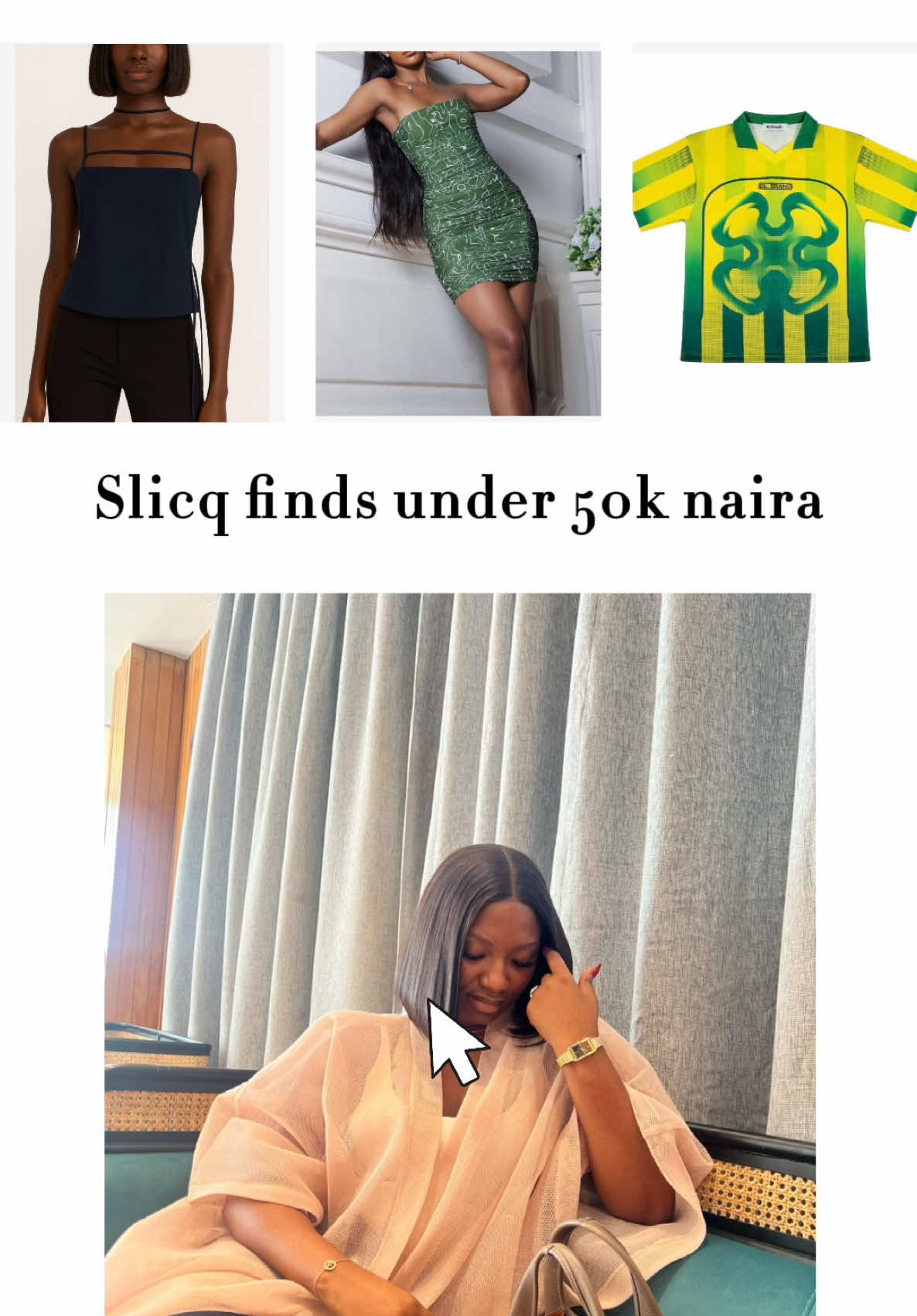 Under ₦50,000 never looked this good 😍  Download the Slicq App today #SlicqFinds #AffordableLuxury #NaijaFashion #nigeriandesigners #slicqapp