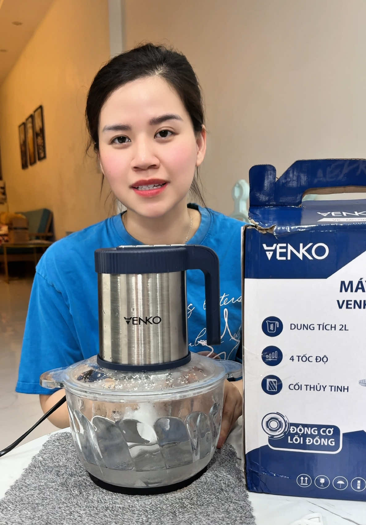 Xay hoa quả, xay thịt cá mà cả xay đá cũng được luôn nhờ máy xay đa năng Venko #xuhuong #mayxay #mayxaydanang #venko #mayxaythit 