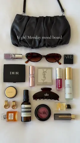 #whatsonmybag #pinterestaesthetic #girly #itgirl #chic @YSL Beauty @STAUD @Diorbeauty @MERIT Beauty @HEAVEN MAYHEM @Saie @Hourglass Cosmetics @buxomcosmetics @NARS Cosmetics 