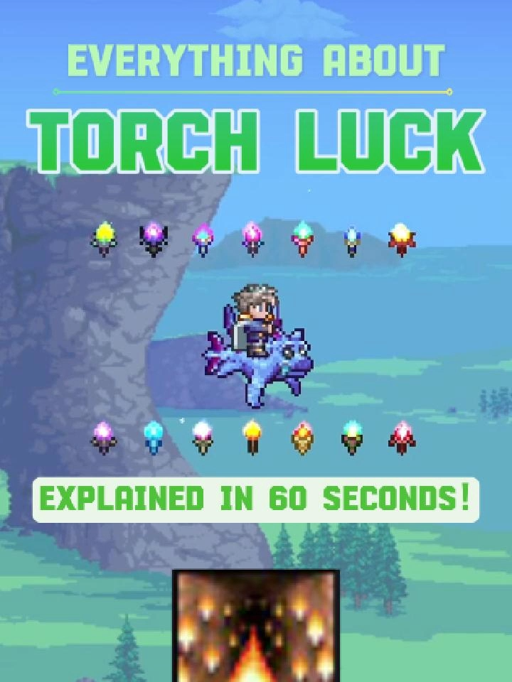 Terraria Torch Luck Explained in 60 Seconds! #Terraria #terrariatips #terrariatipsandtricks #terrariagameplay